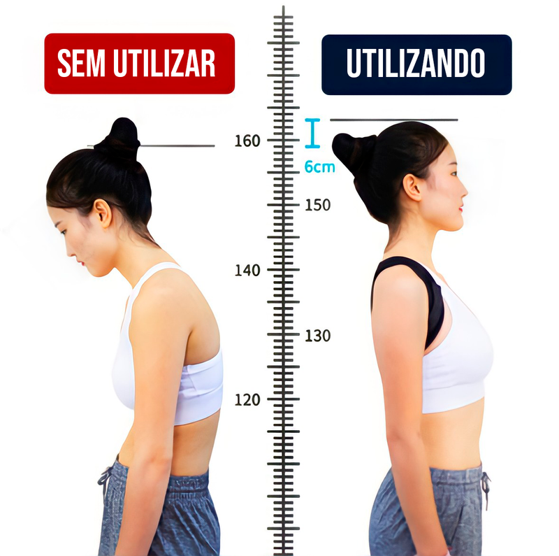 Corretor Postural Ajustável - Coluna, Ombro, Lombar e Clavícula